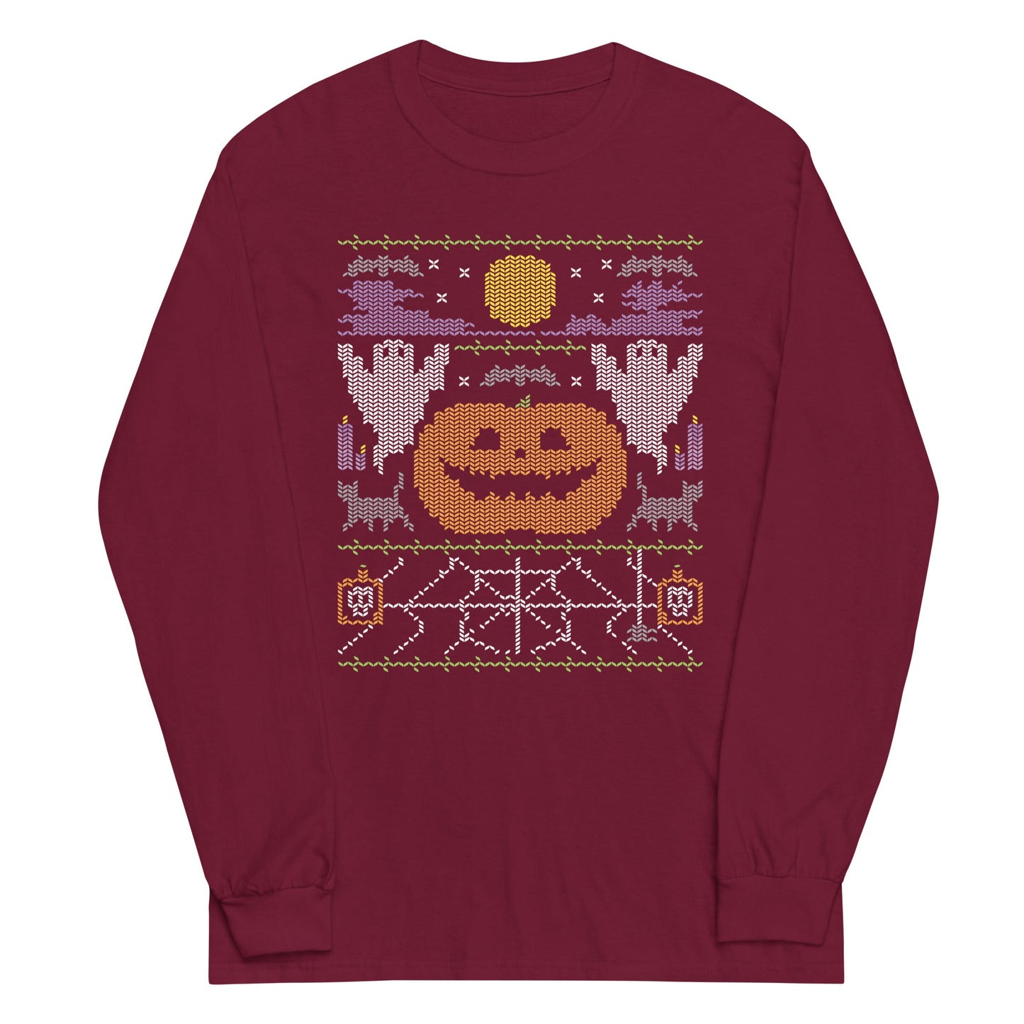 Ugly Halloween Sweater Unisex Long Sleeve Tee