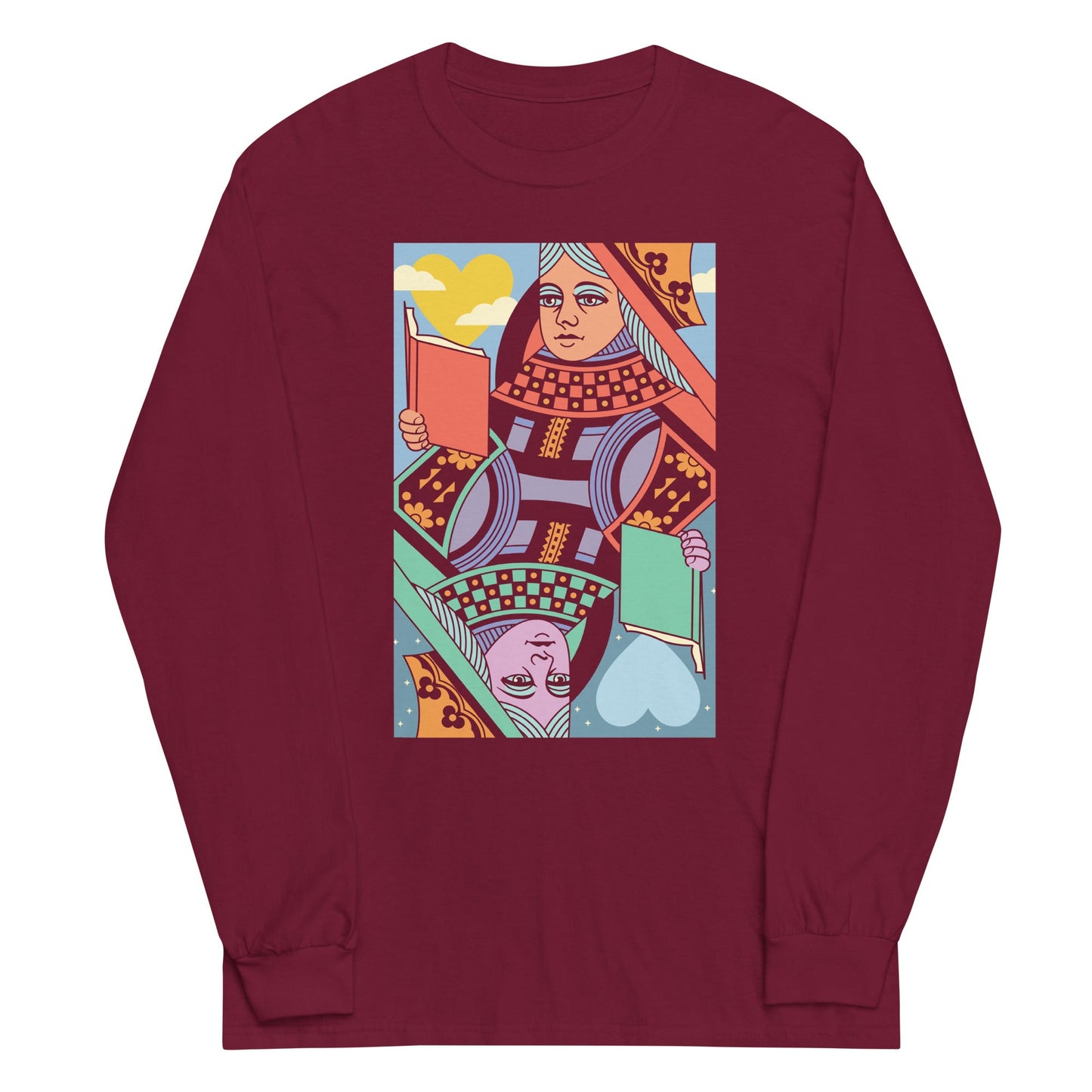 The Queen Of Books Unisex Long Sleeve Tee