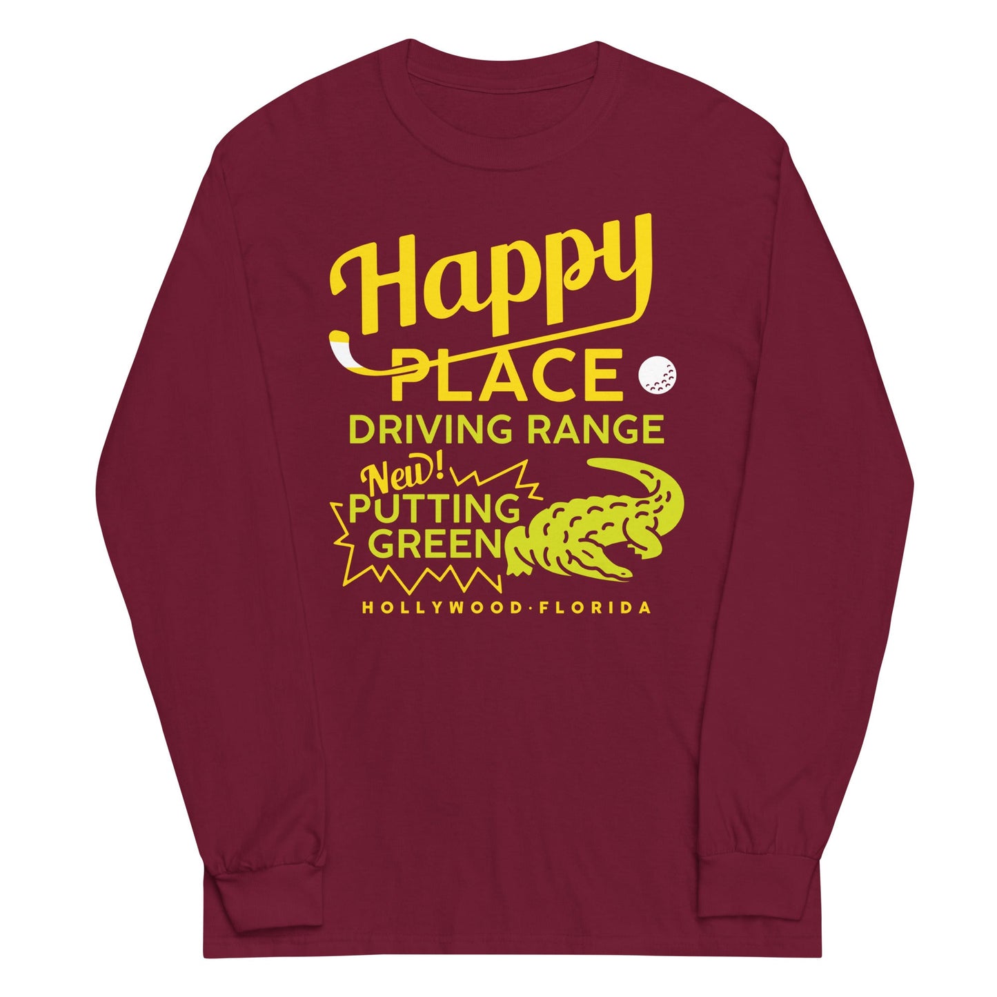Happy Place Driving Range Unisex Long Sleeve Tee
