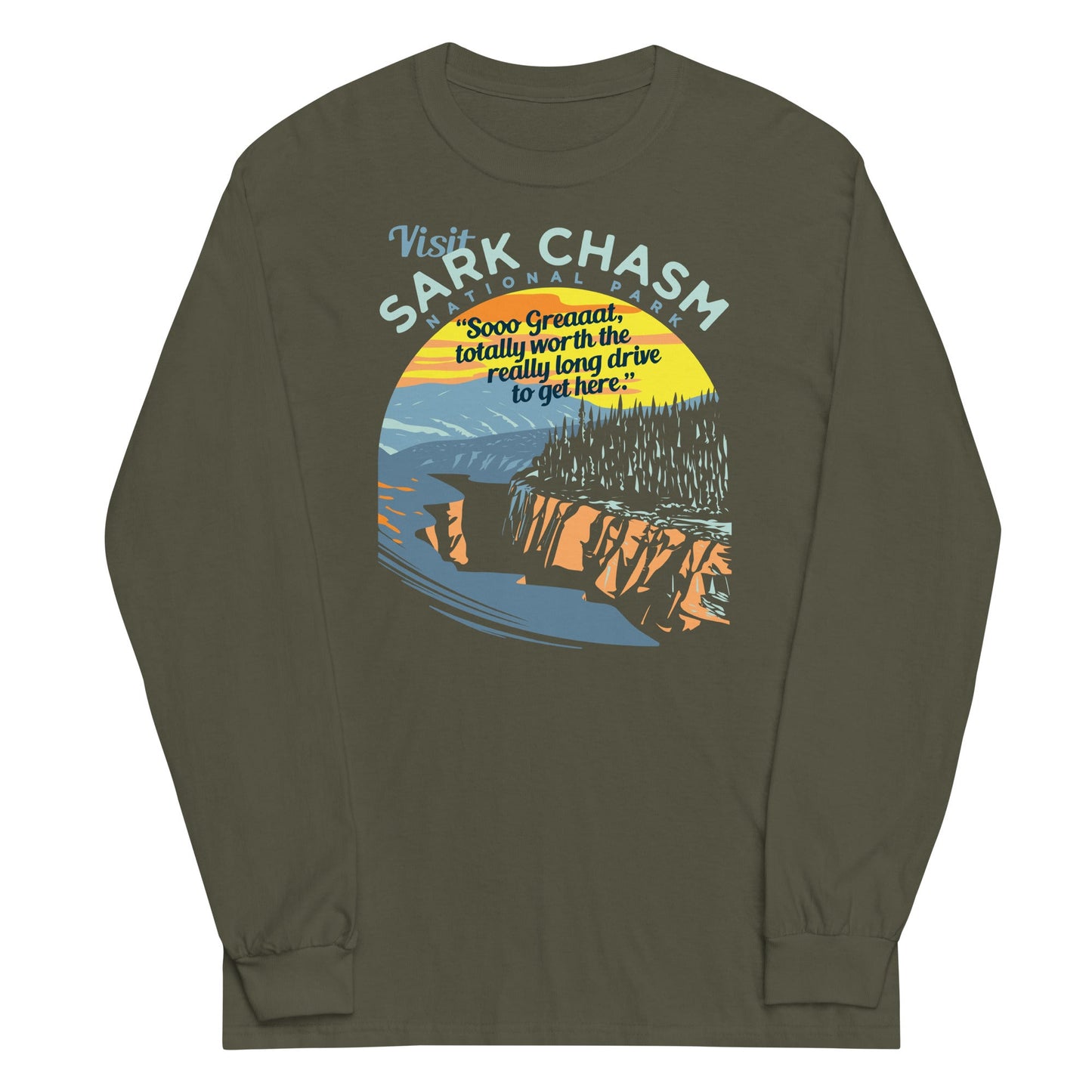 Visit Sark Chasm Unisex Long Sleeve Tee