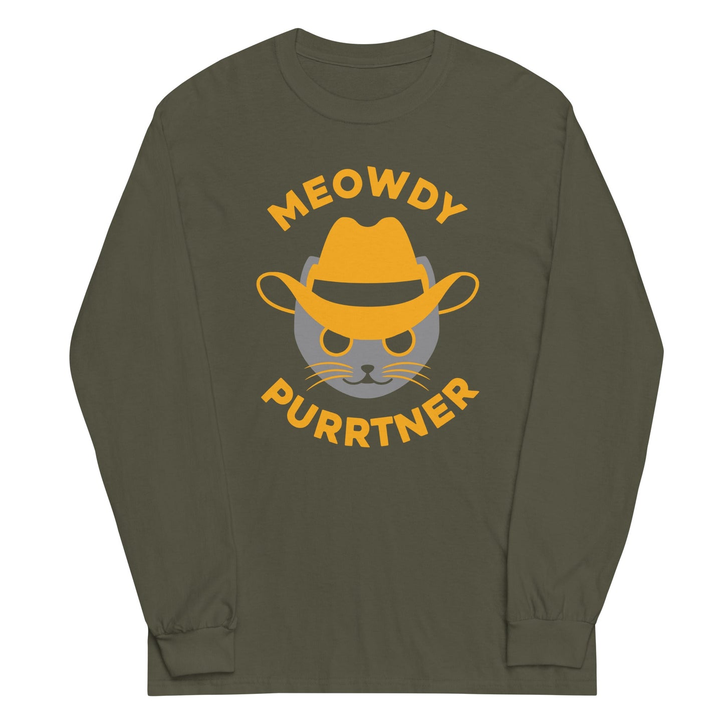 Meowdy Purrtner Unisex Long Sleeve Tee