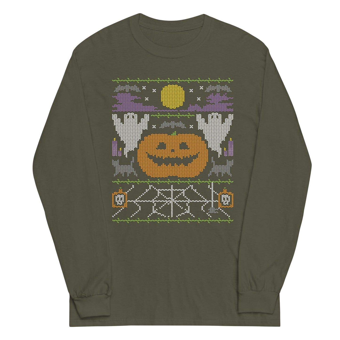 Ugly Halloween Sweater Unisex Long Sleeve Tee