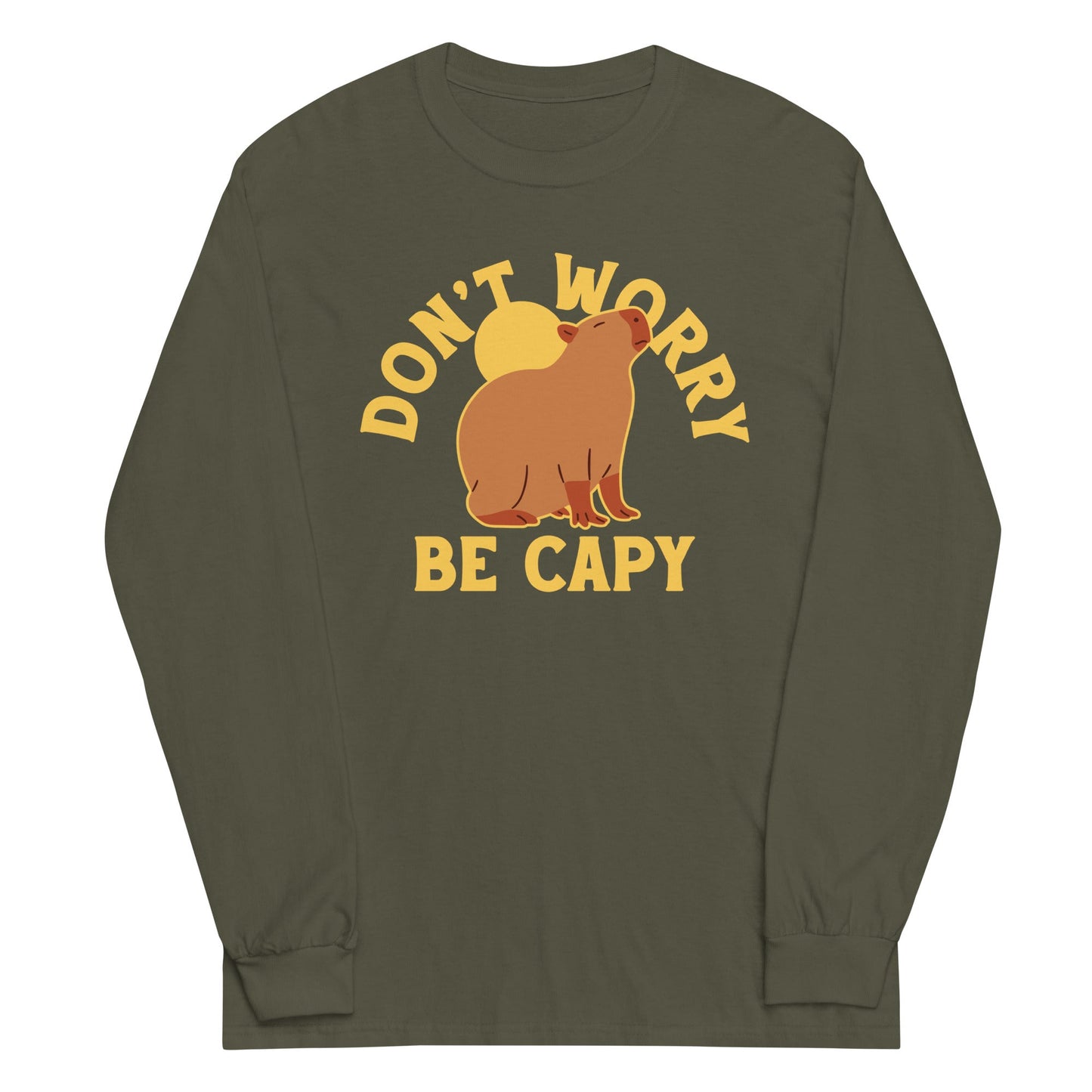 Don't Worry Be Capy Unisex Long Sleeve Tee