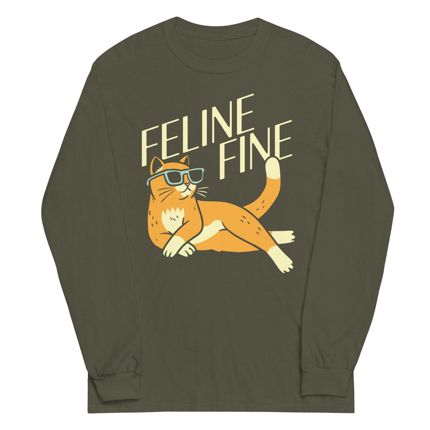 Feline Fine Unisex Long Sleeve Tee