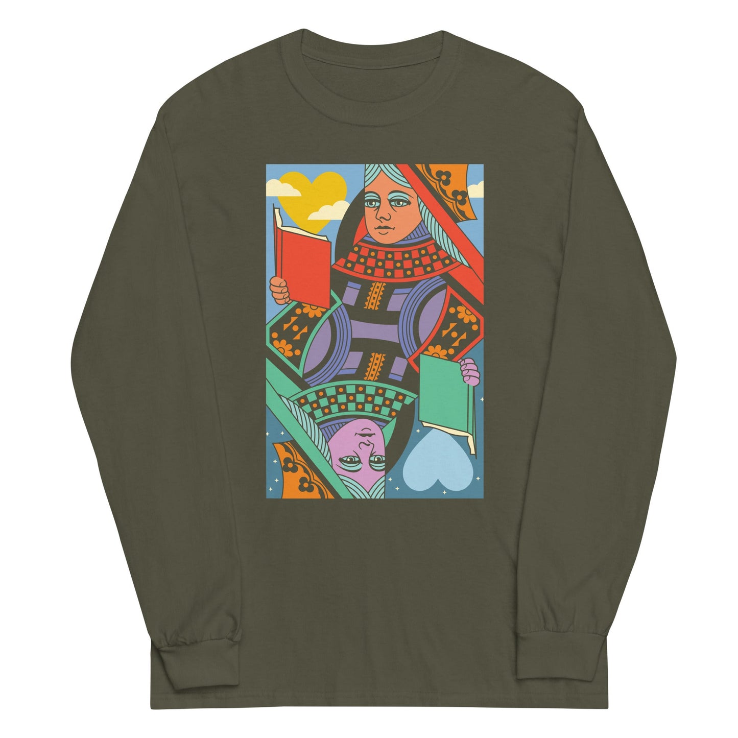 The Queen Of Books Unisex Long Sleeve Tee