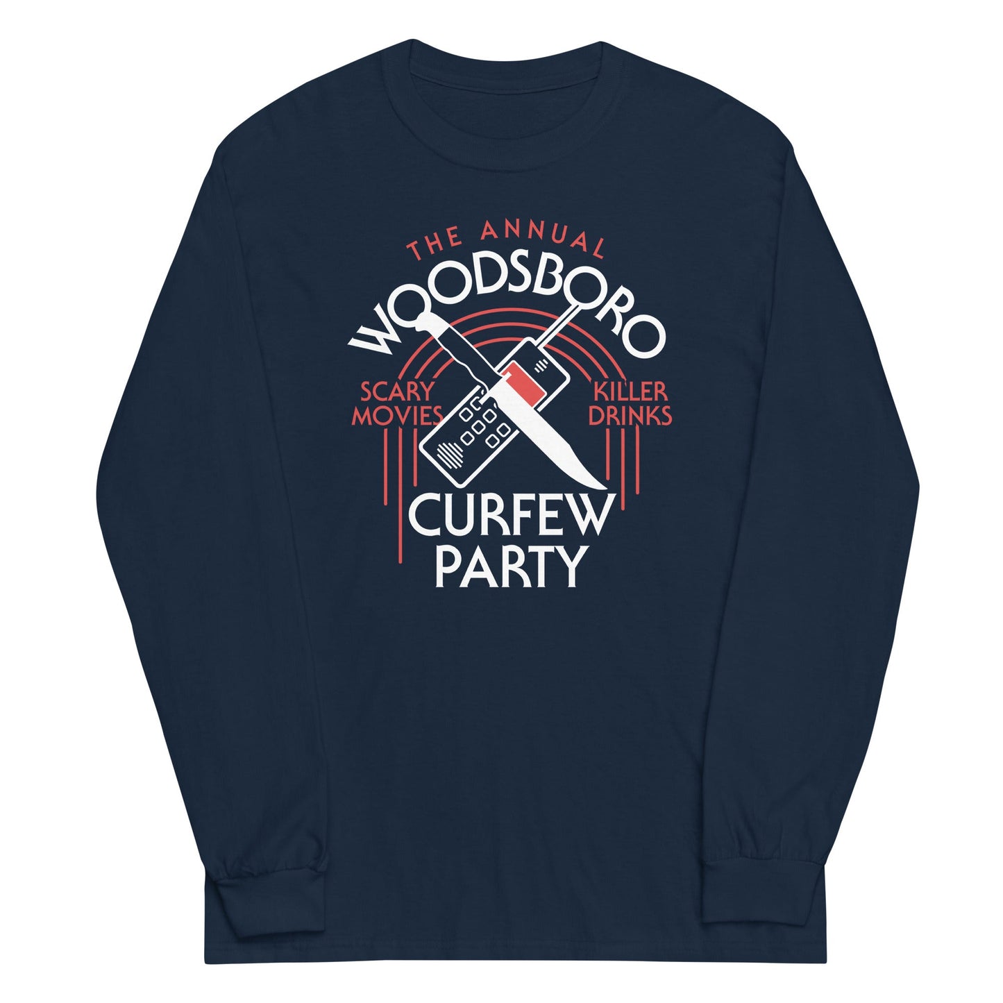 Woodsboro Curfew Party Unisex Long Sleeve Tee