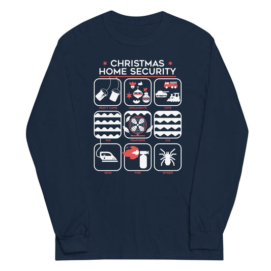 Christmas Home Security Unisex Long Sleeve Tee