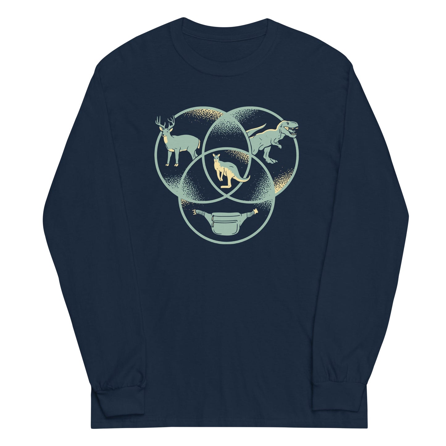 Kangaroo Venn Diagram Unisex Long Sleeve Tee