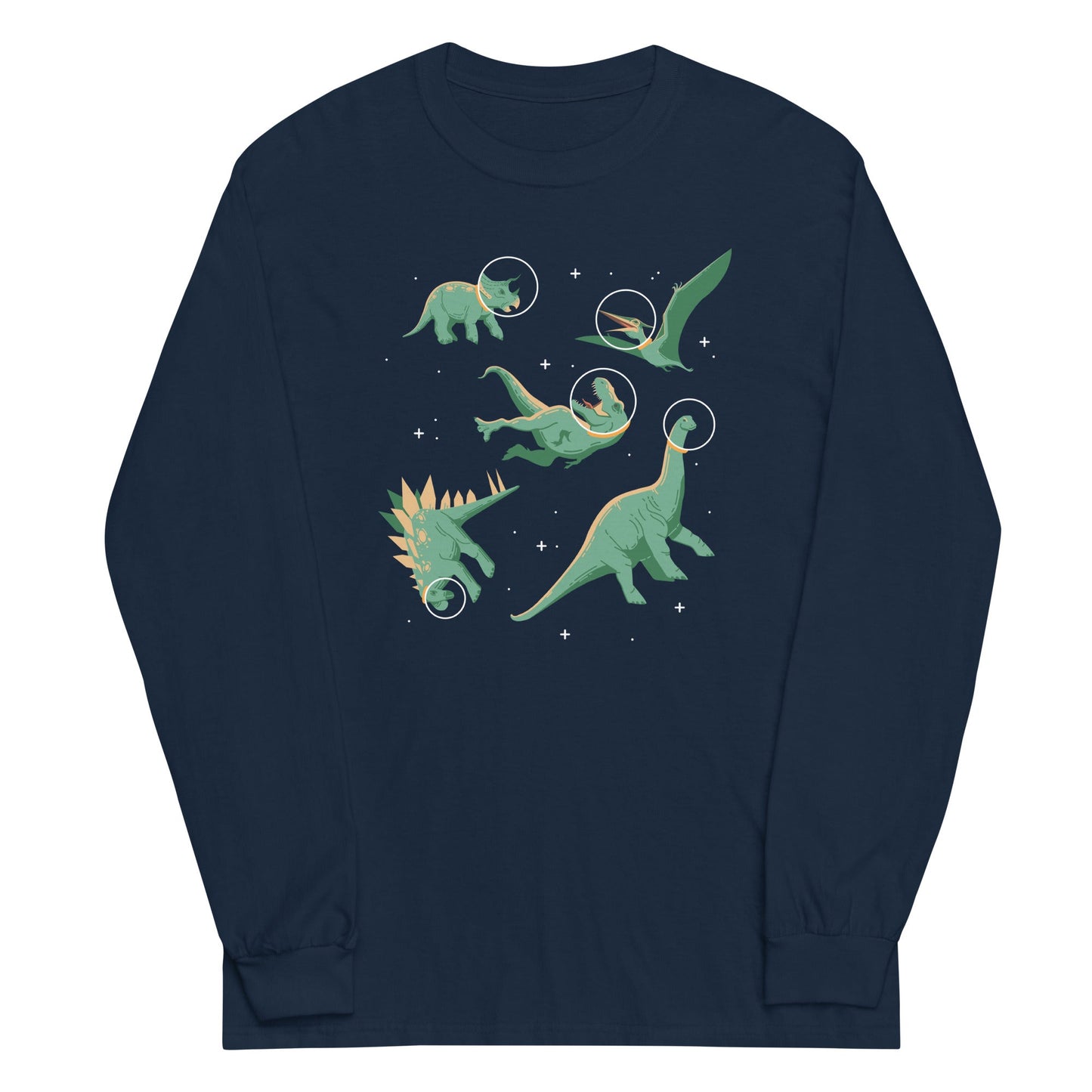 Dinos In Space Unisex Long Sleeve Tee