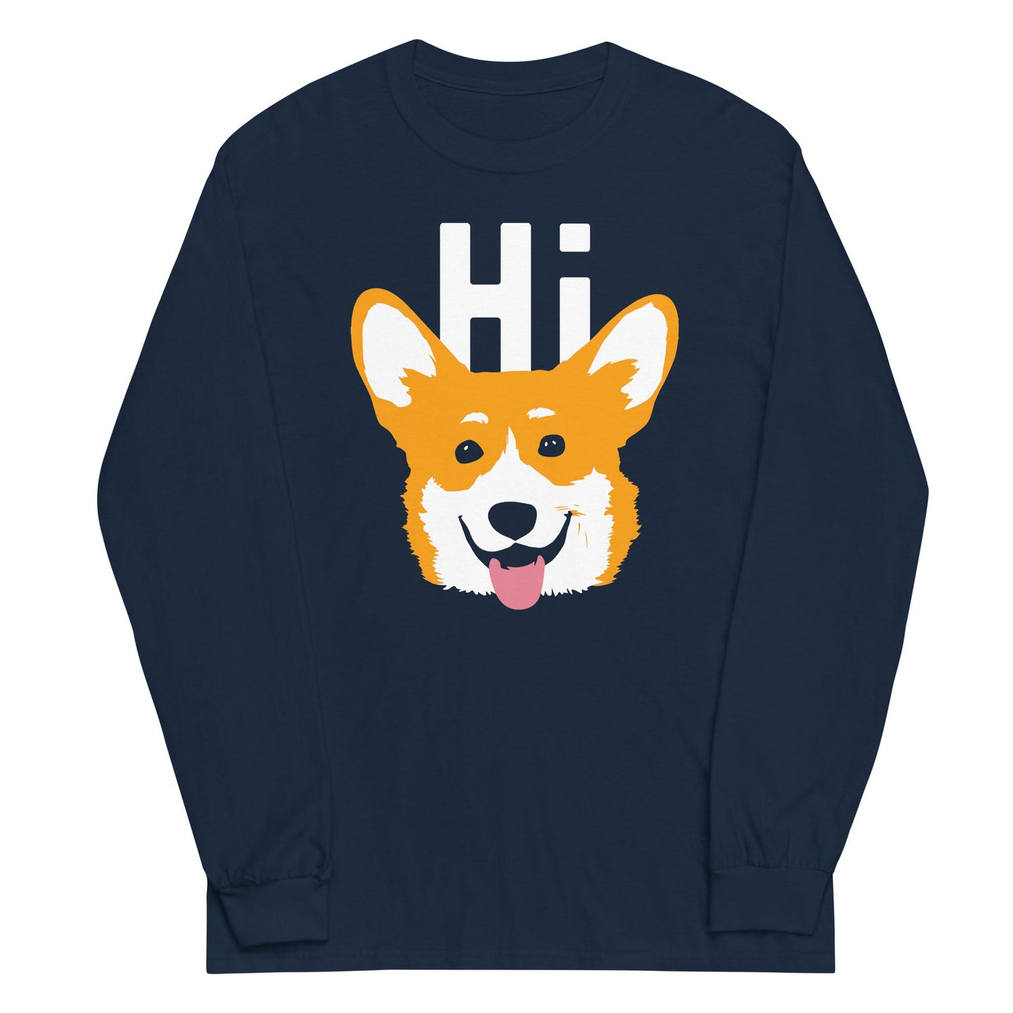 Hi Corgi Unisex Long Sleeve Tee