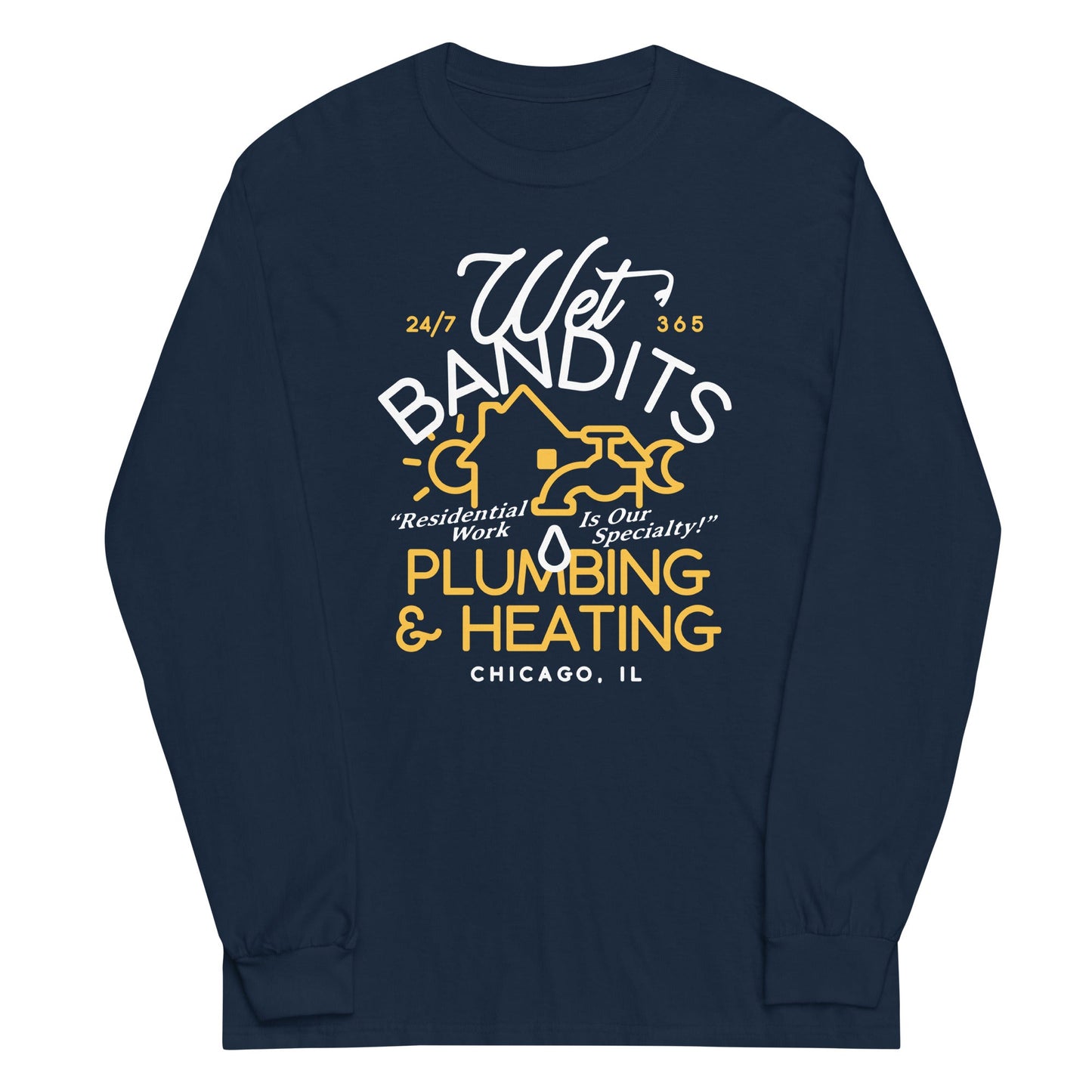 Wet Bandits Plumbing & Heating Unisex Long Sleeve Tee