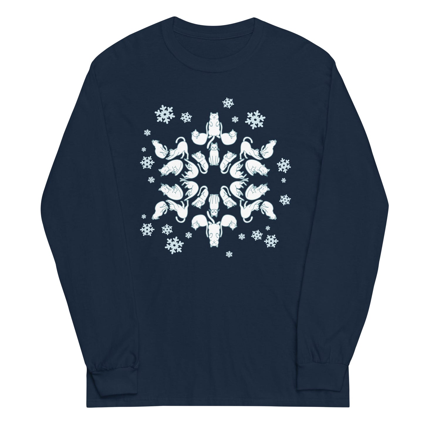 Cat Snowflake Unisex Long Sleeve Tee