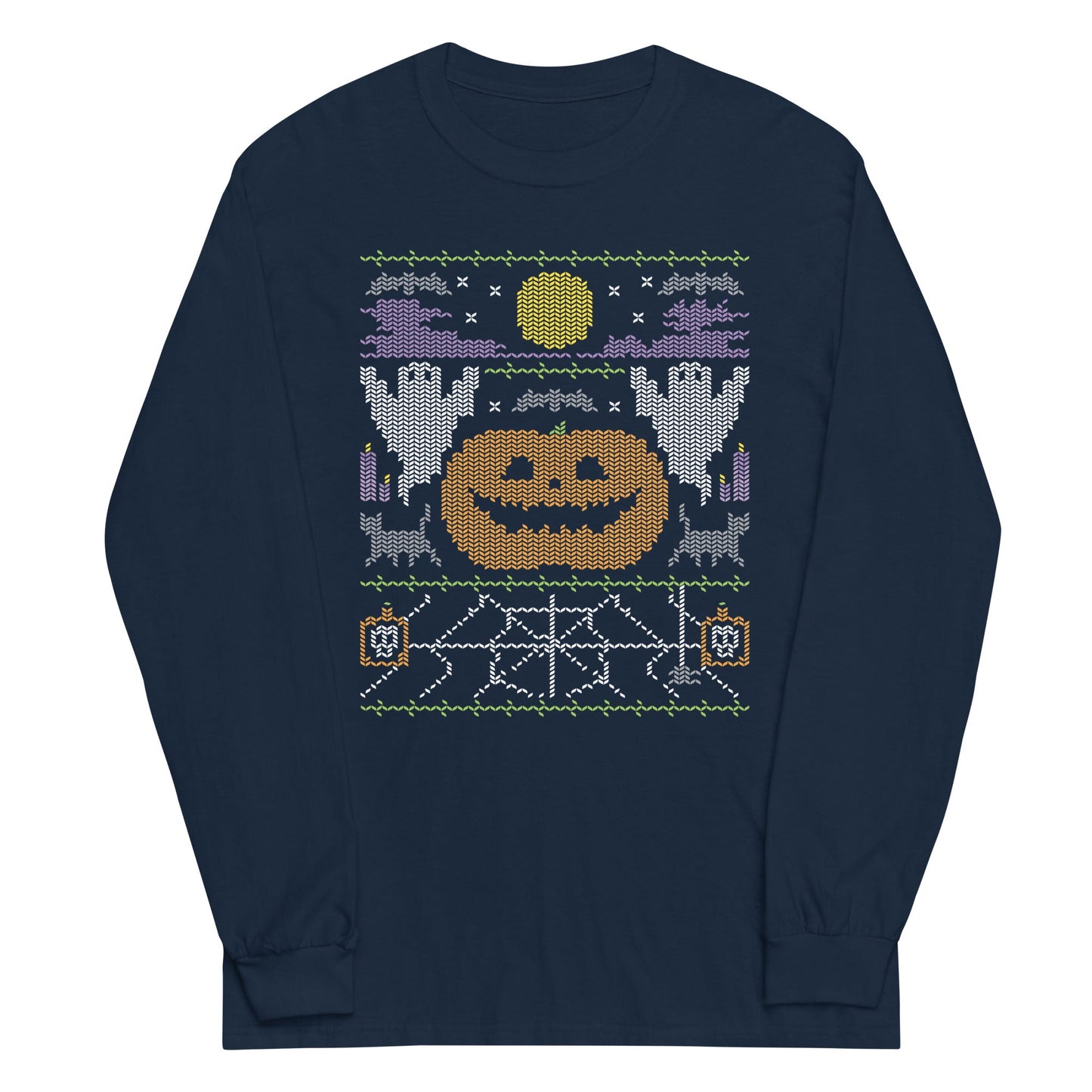 Ugly Halloween Sweater Unisex Long Sleeve Tee