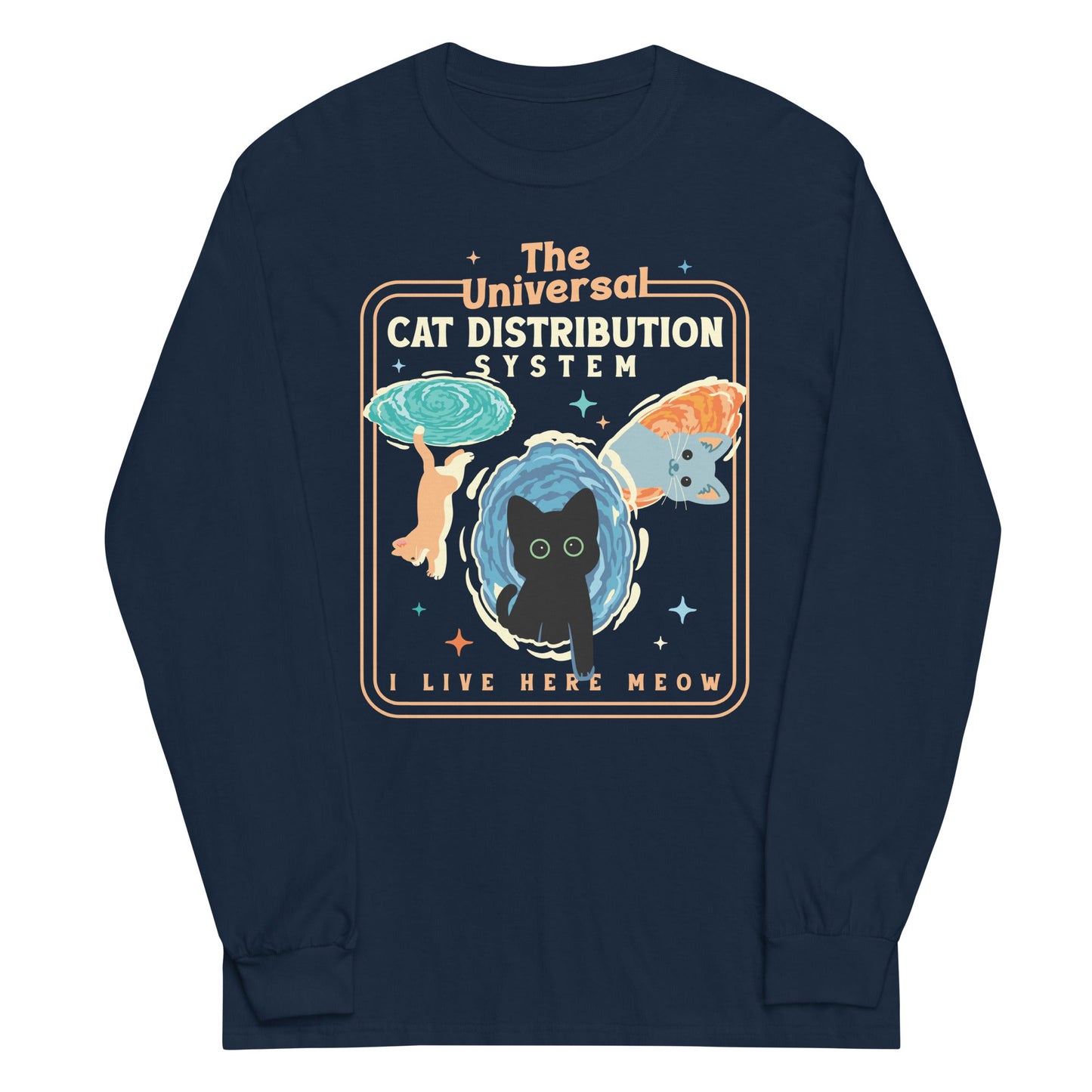 The Universal Cat Distribution System Unisex Long Sleeve Tee