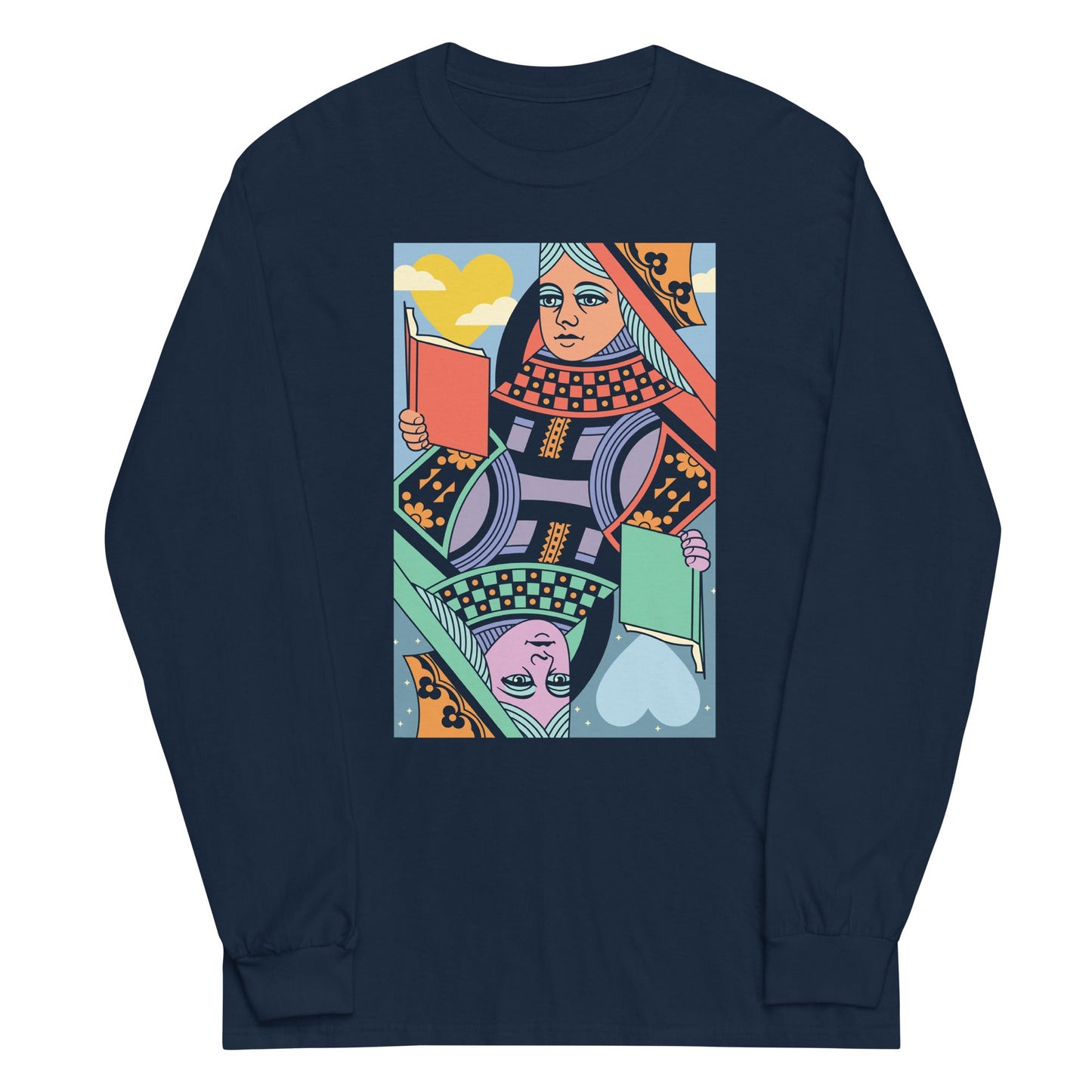 The Queen Of Books Unisex Long Sleeve Tee