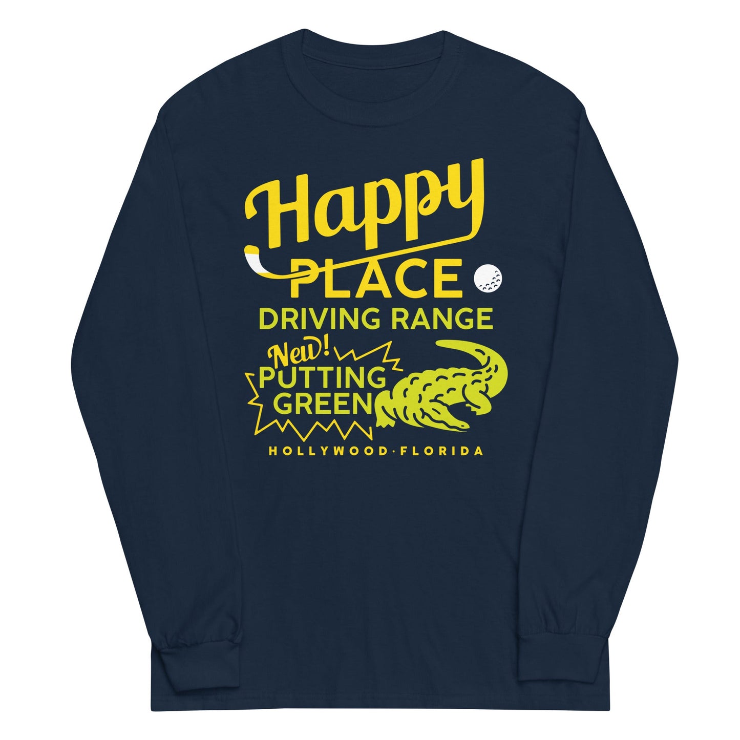 Happy Place Driving Range Unisex Long Sleeve Tee