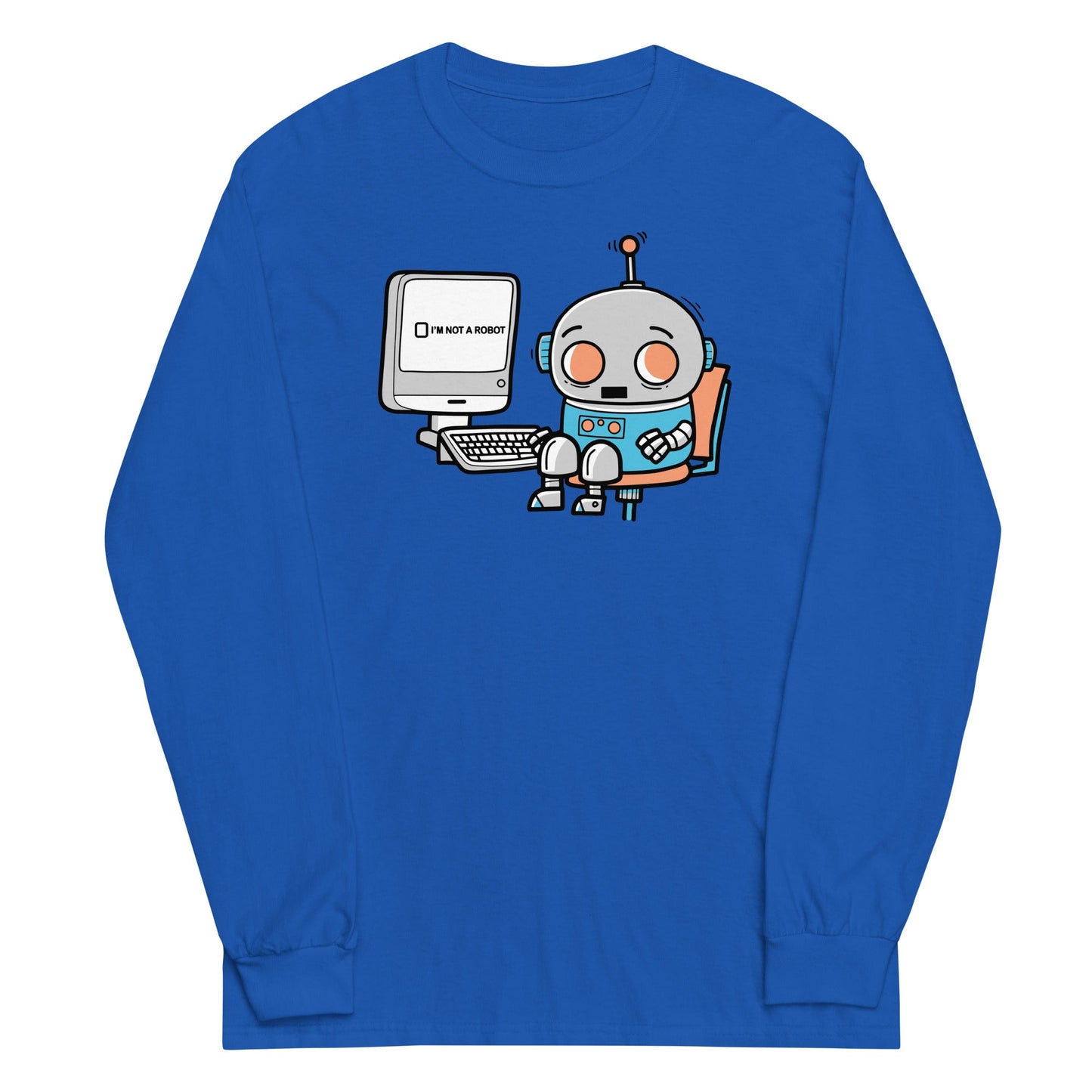 Robot Captcha Unisex Long Sleeve Tee