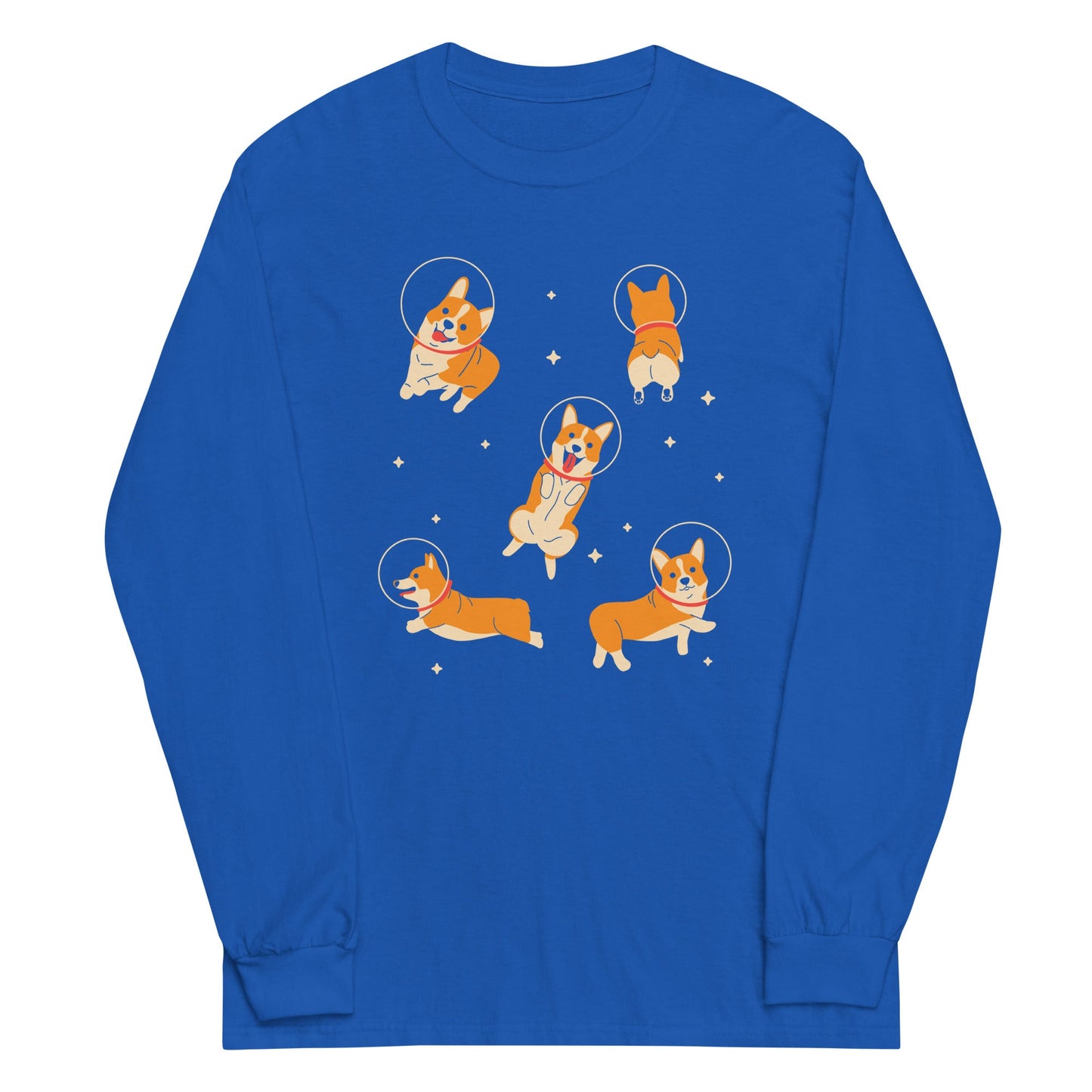 Corgis In Space Unisex Long Sleeve Tee