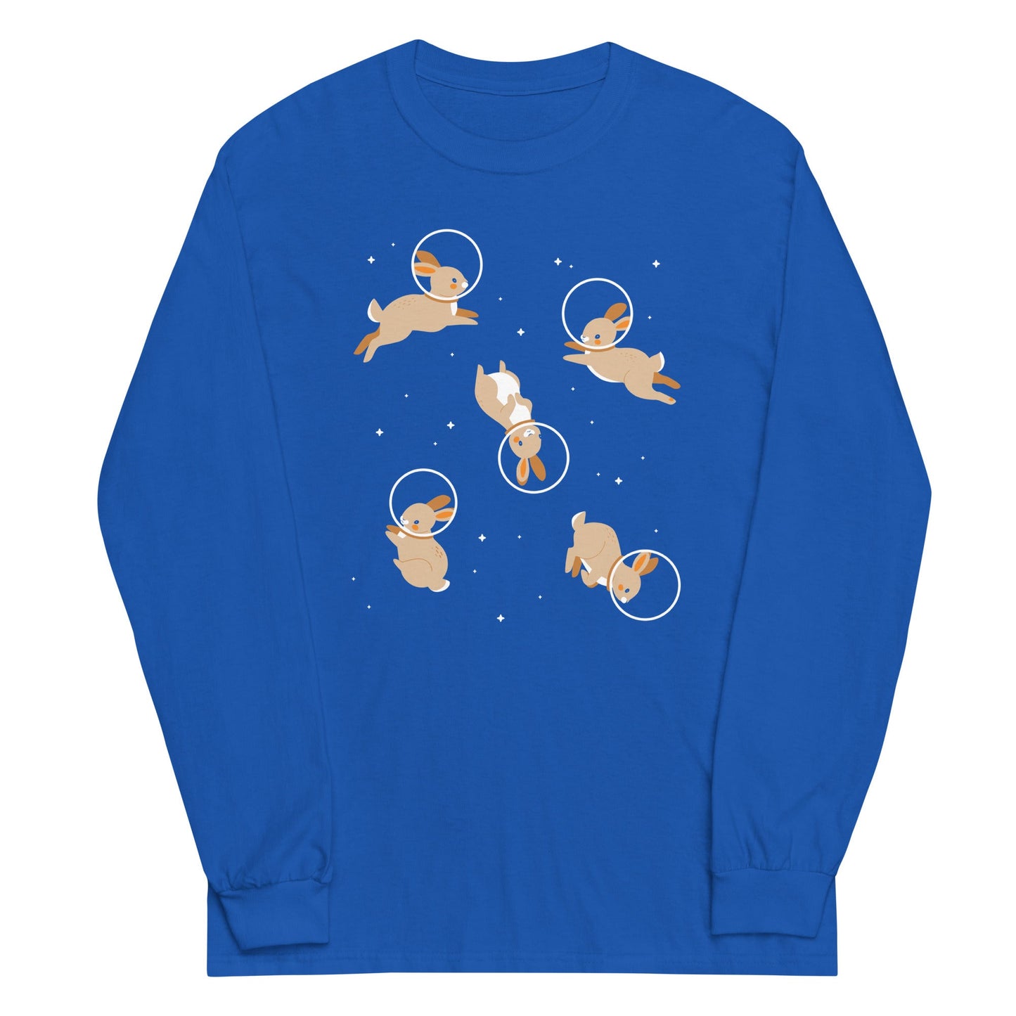 Bunnies In Space Unisex Long Sleeve Tee