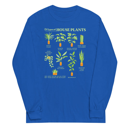 Types Of House Plants Unisex Long Sleeve Tee