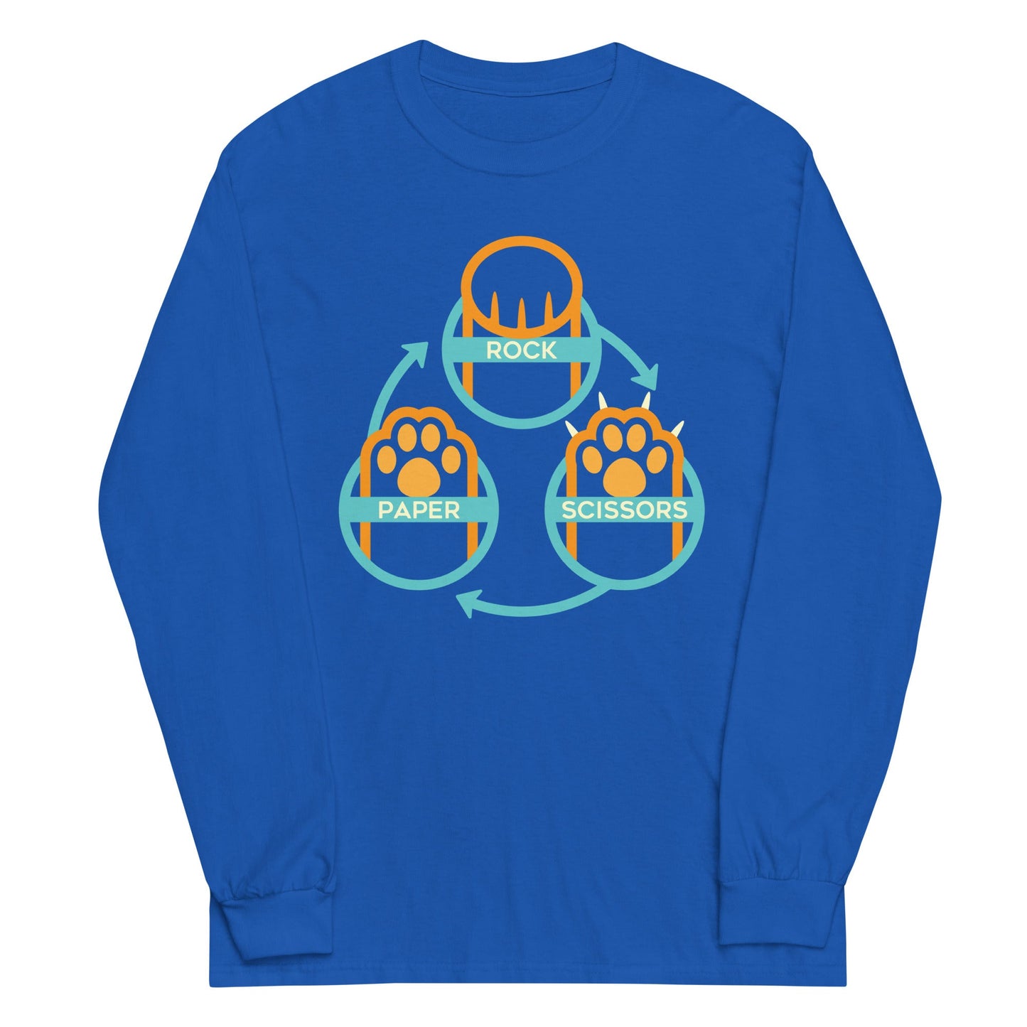 Rock Paper Scissors Paws Unisex Long Sleeve Tee