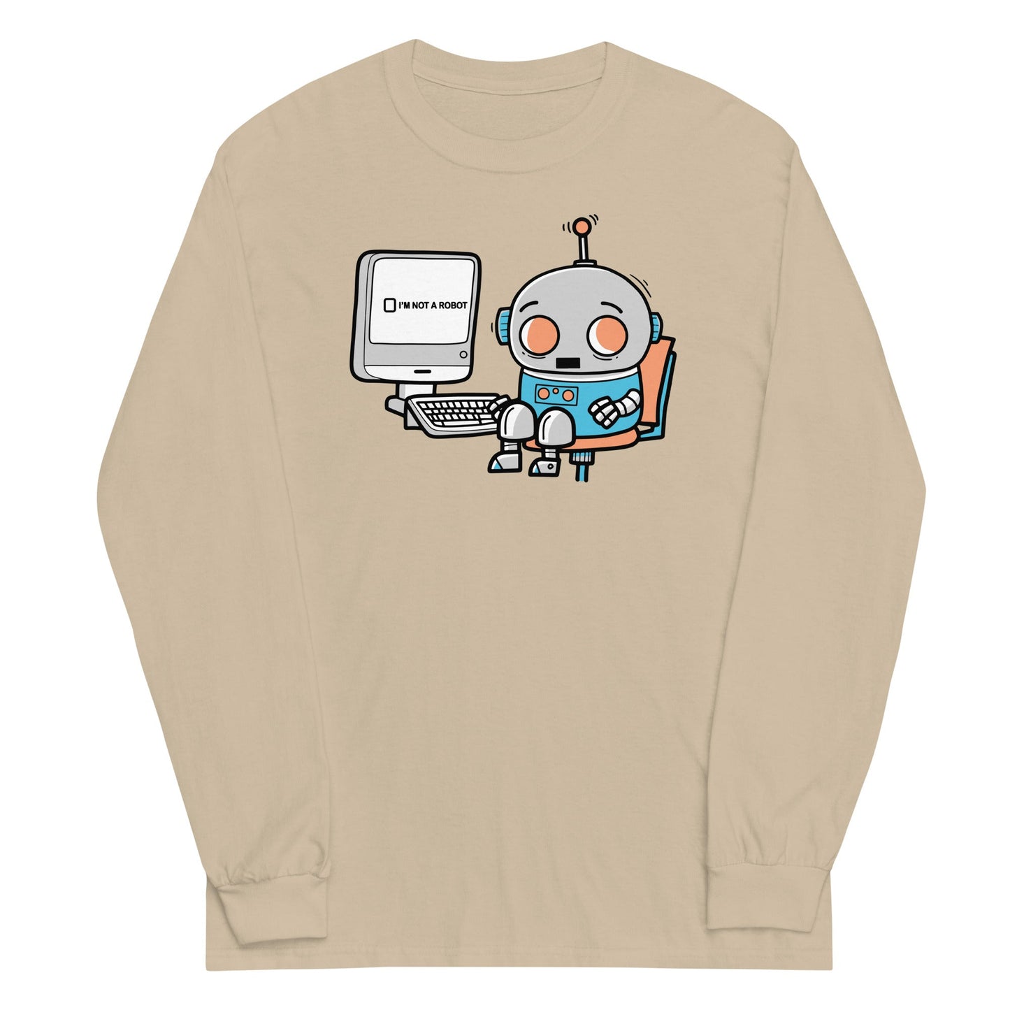 Robot Captcha Unisex Long Sleeve Tee