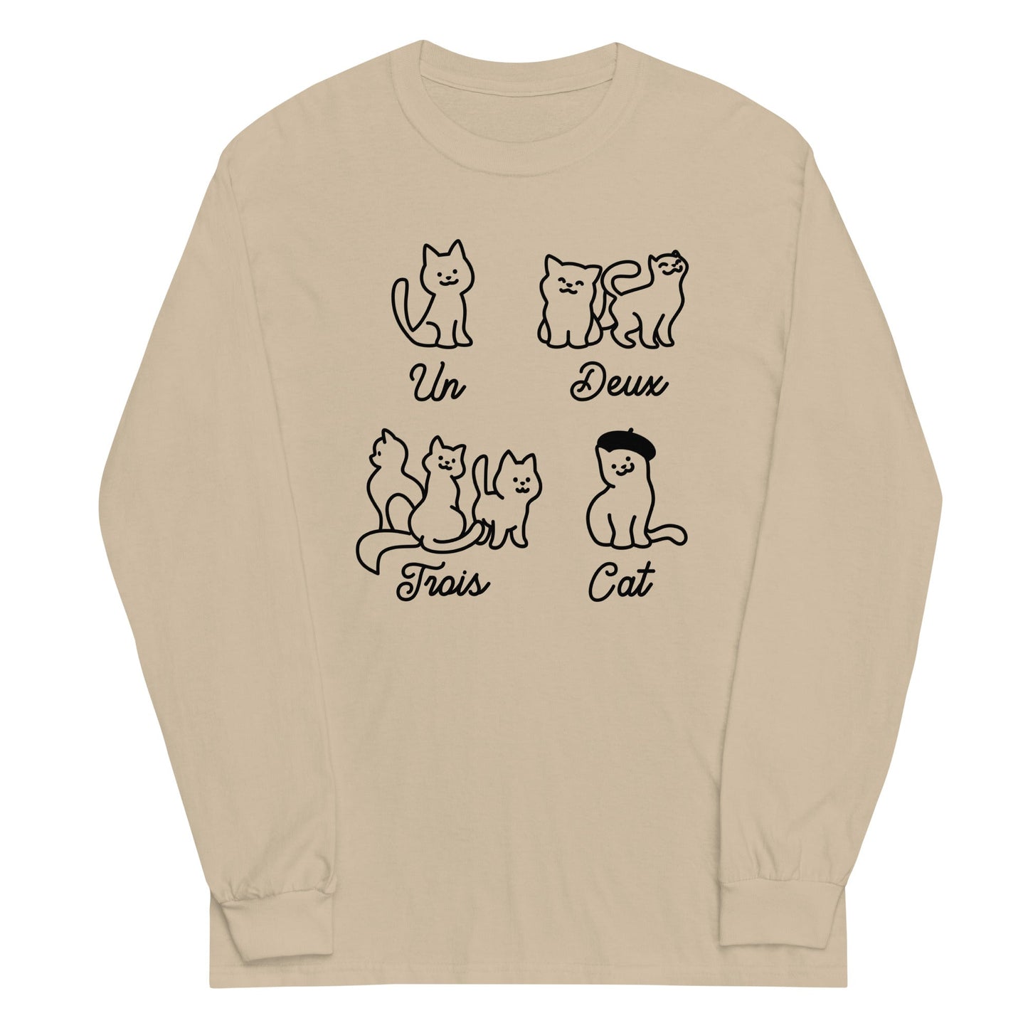 Un Deux Trois Cat Unisex Long Sleeve Tee