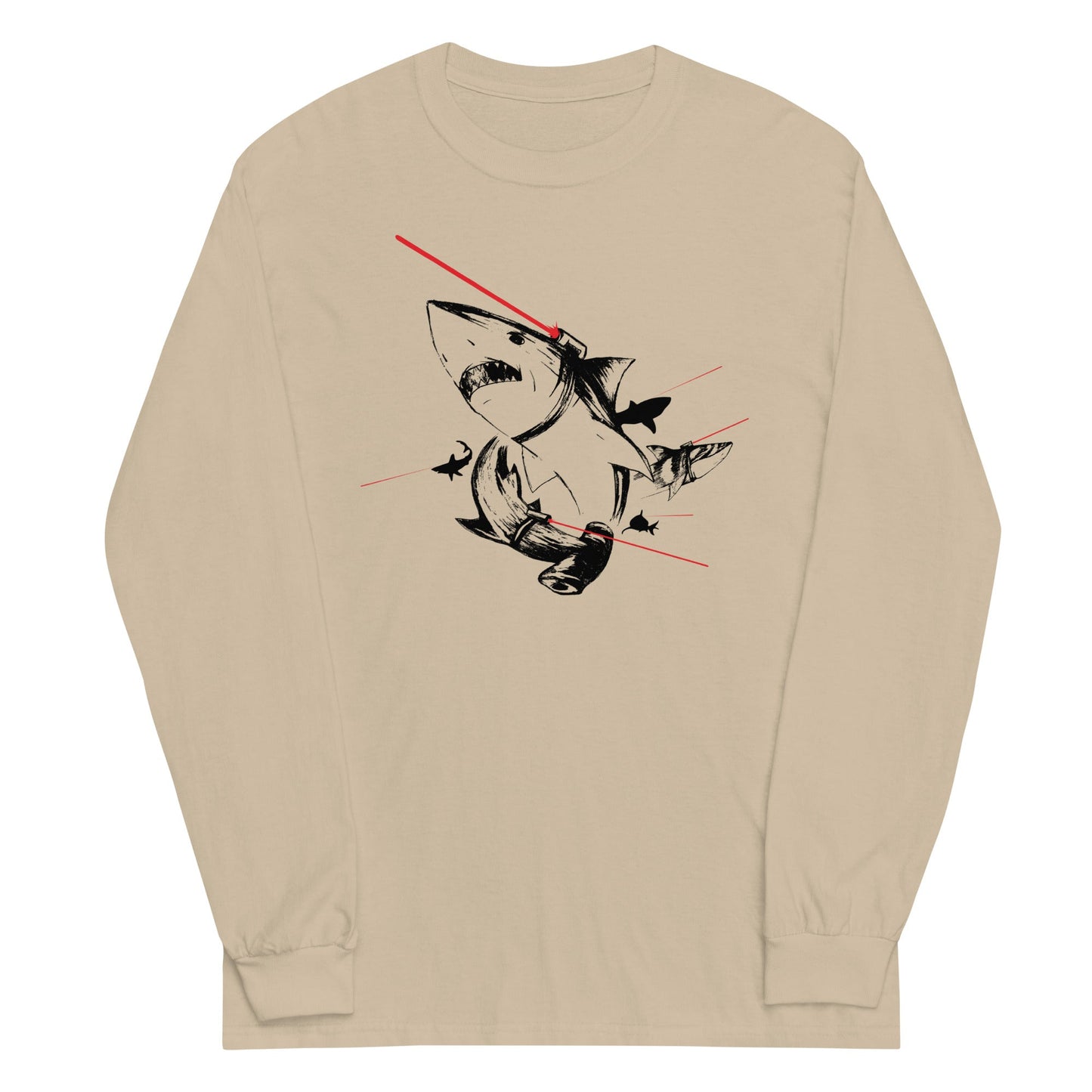 Sharks With Lasers Unisex Long Sleeve Tee
