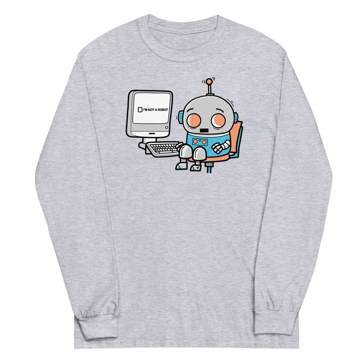 Robot Captcha Unisex Long Sleeve Tee