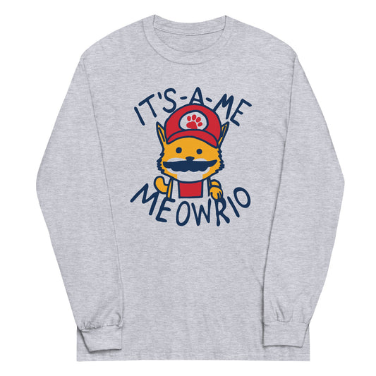 It's-a-me Meowrio Unisex Long Sleeve Tee