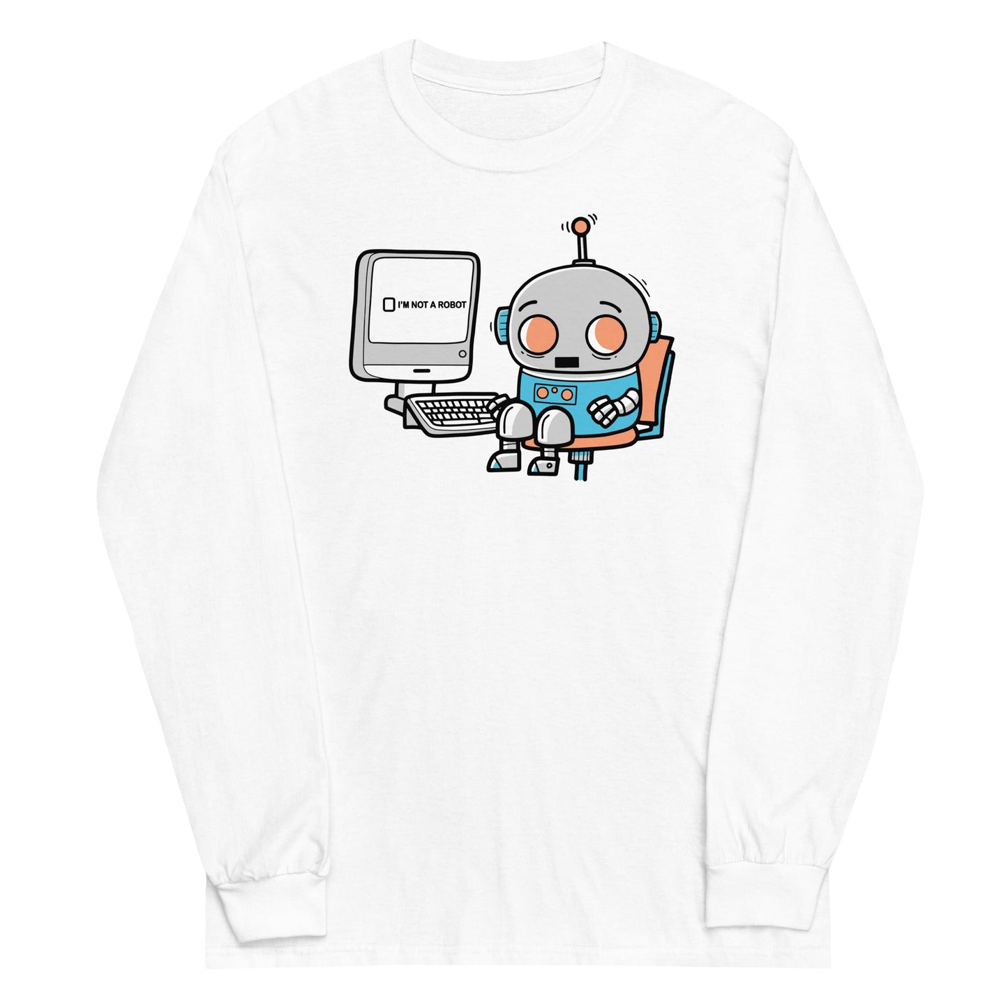 Robot Captcha Unisex Long Sleeve Tee