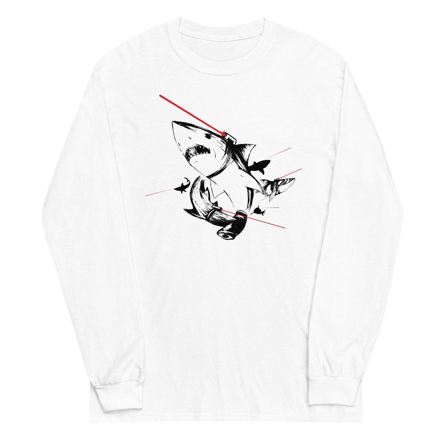 Sharks With Lasers Unisex Long Sleeve Tee