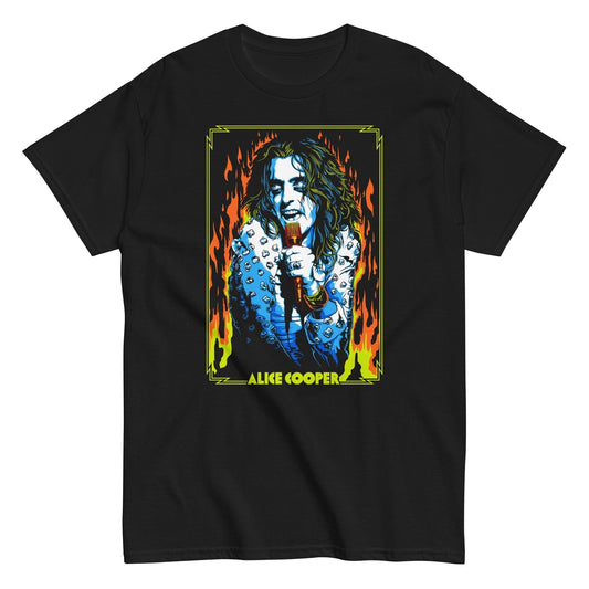 Alice Cooper Flames T Shirt Black