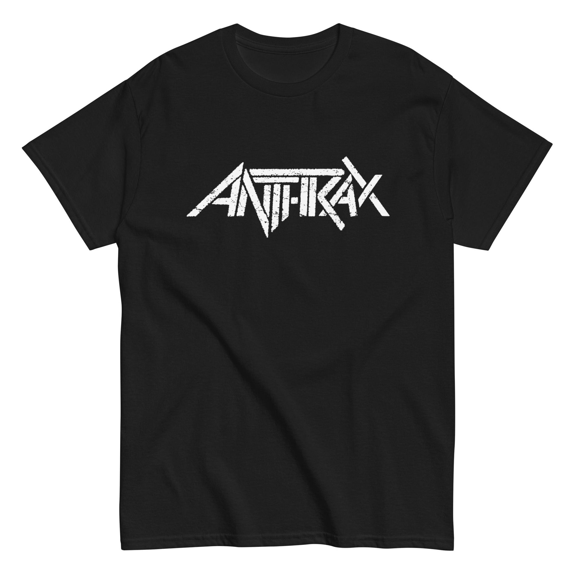 Anthrax  Classic White Logo T Shirt - clothing by TeeHivey.com (Image 1)