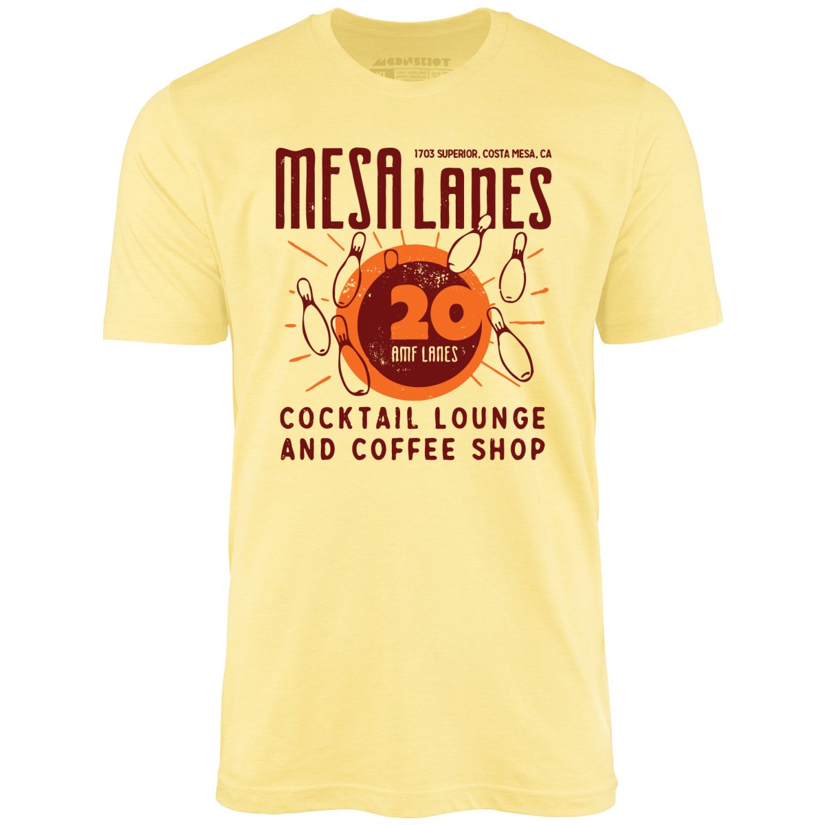 Mesa Lanes - Costa Mesa, CA - Vintage Bowling Alley - Unisex T-Shirt