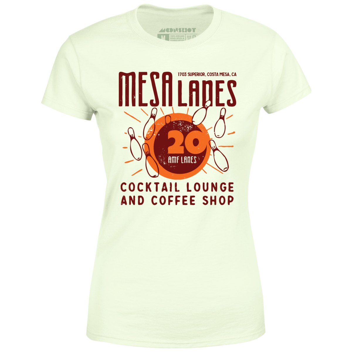 Mesa Lanes - Costa Mesa, CA - Vintage Bowling Alley - Women's T-Shirt