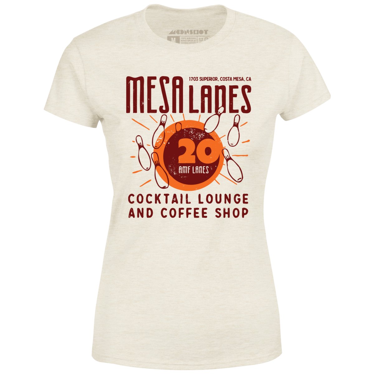 Mesa Lanes - Costa Mesa, CA - Vintage Bowling Alley - Women's T-Shirt