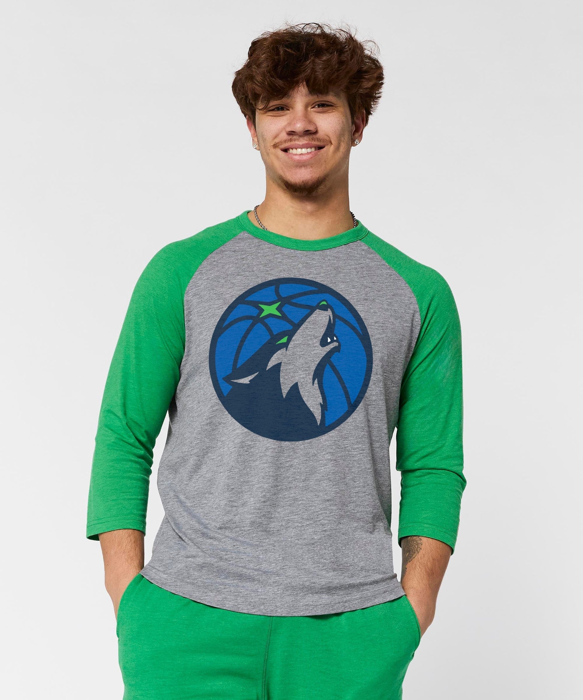 Minnesota Timberwolves Logo Raglan