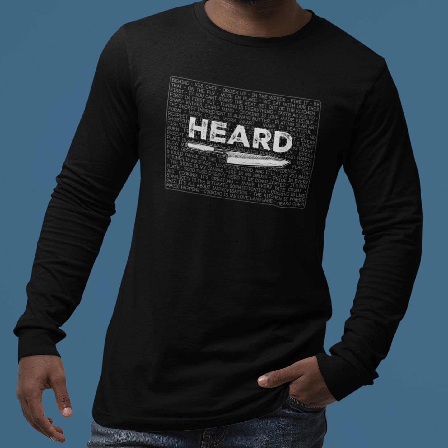 Heard Kitchen Phrase Unisex Long Sleeve Tee