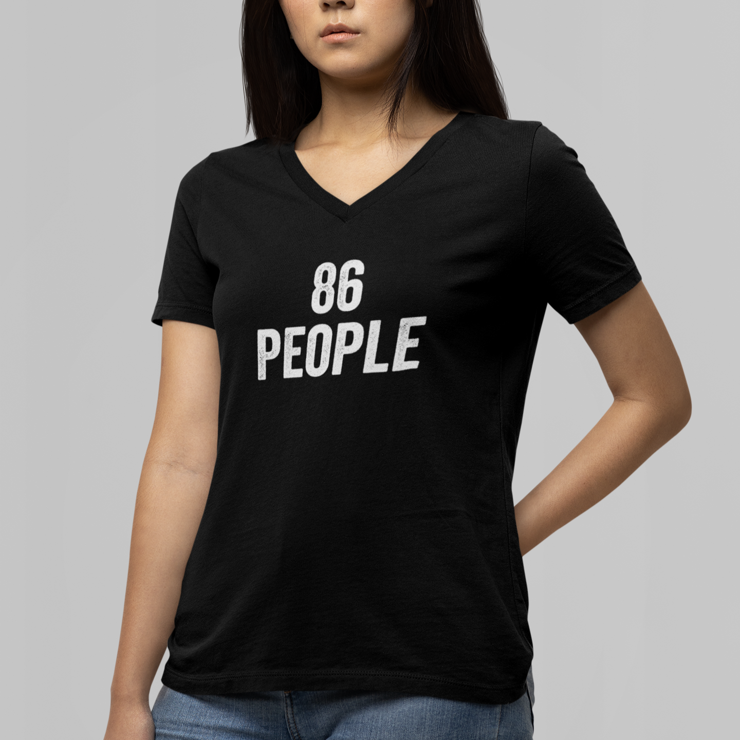 86 People Womenâ€™s Relaxed V-neck Tee