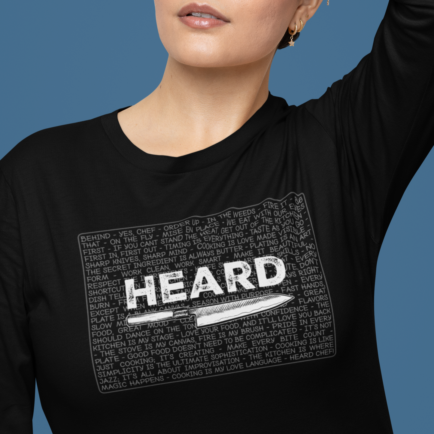 Heard Kitchen Phrase Unisex Long Sleeve Tee