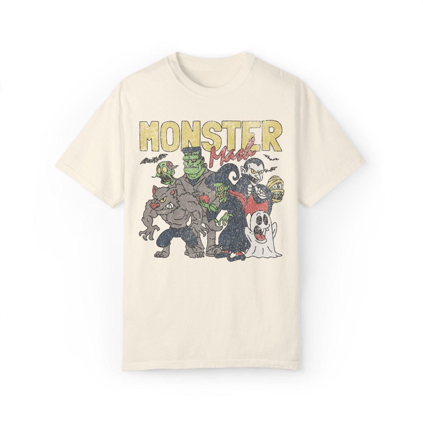 Monster Mash Horror Vintage Graphic Tee.