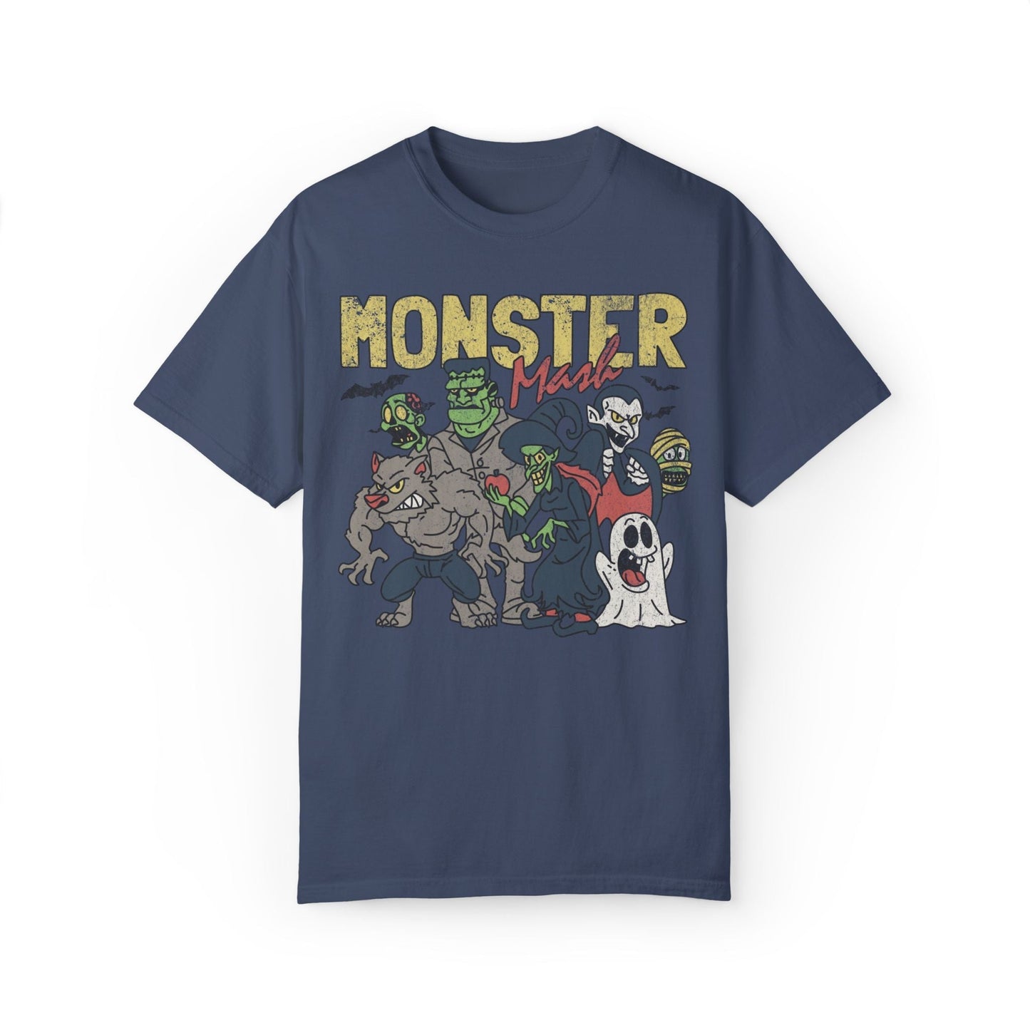 Monster Mash Horror Vintage Graphic Tee.