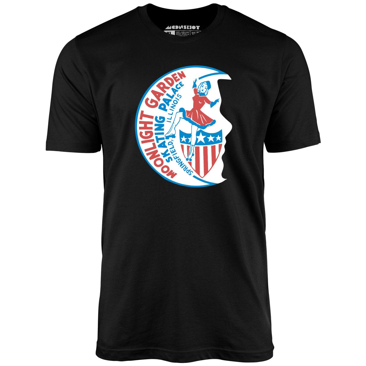 Moonlight Garden Skating Palace - Springfield, IL - Vintage Roller Rink - Unisex T-Shirt