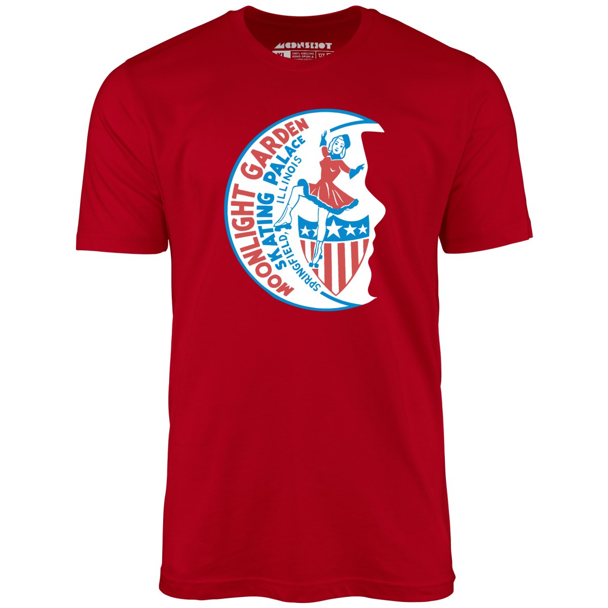 Moonlight Garden Skating Palace - Springfield, IL - Vintage Roller Rink - Unisex T-Shirt