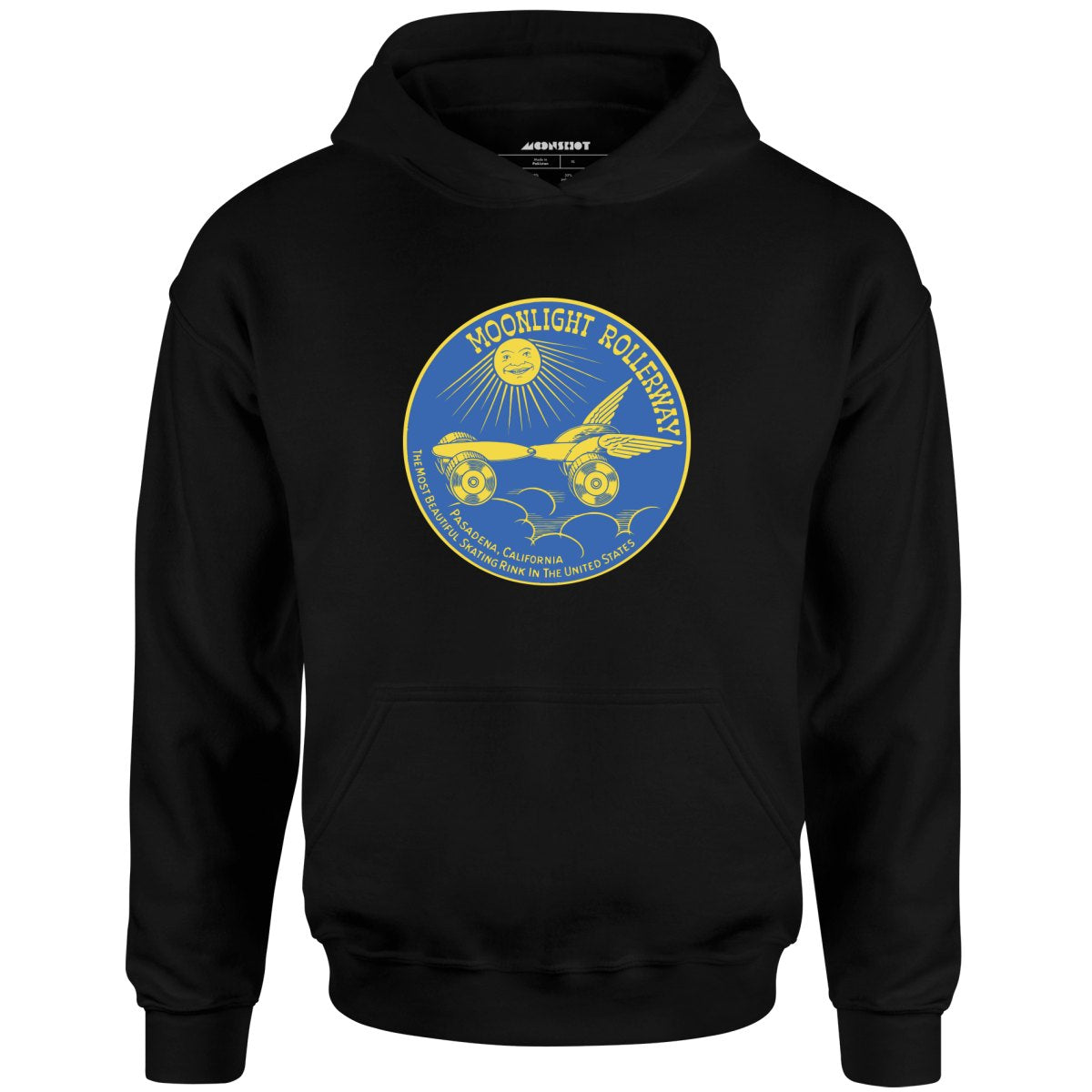Moonlight Rollerway - Pasadena, CA - Vintage Roller Rink - Unisex Hoodie
