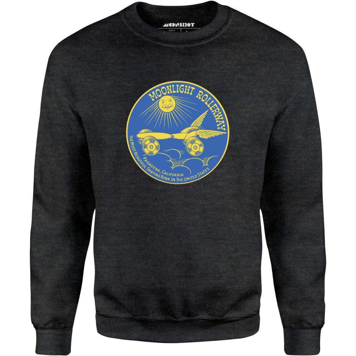Moonlight Rollerway - Pasadena, CA - Vintage Roller Rink - Unisex Sweatshirt