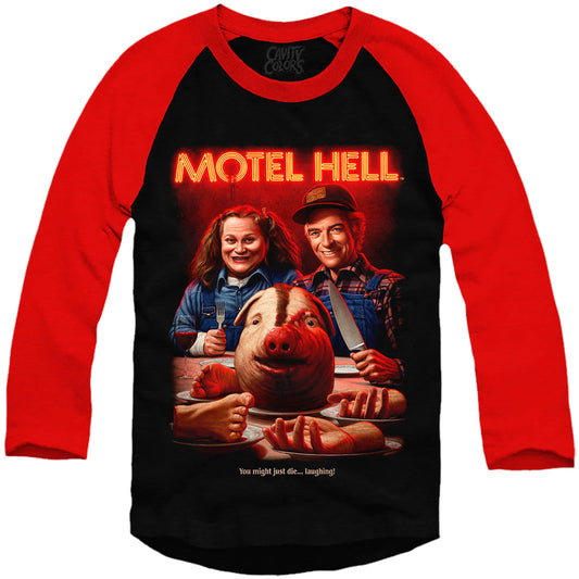 MOTEL HELL: DIE LAUGHING - BASEBALL SHIRT