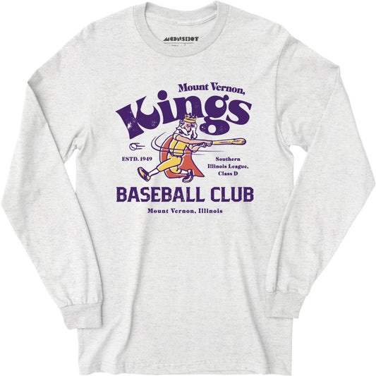 Mount Vernon Kings - Illinois - Vintage Defunct Baseball Teams - Long Sleeve T-Shirt