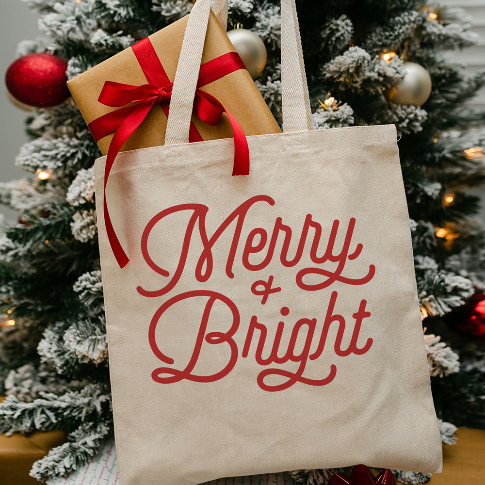 Merry And Bright Tote Bag - clothing by TeeHivey.com (Image 1)